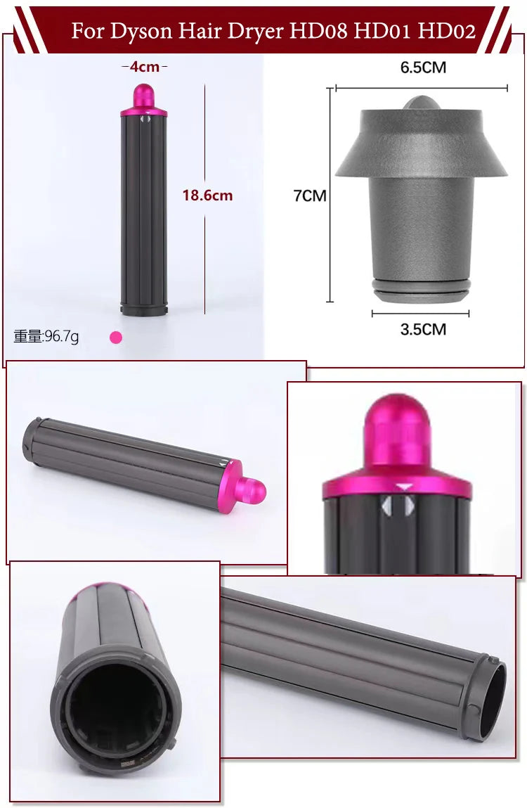 40MM Curling Attachment For Dyson Supersonic Nural HD16 HD15 Hair Dryer Nozzle Automatic Curling Barrels Curl Hair Styler Tool