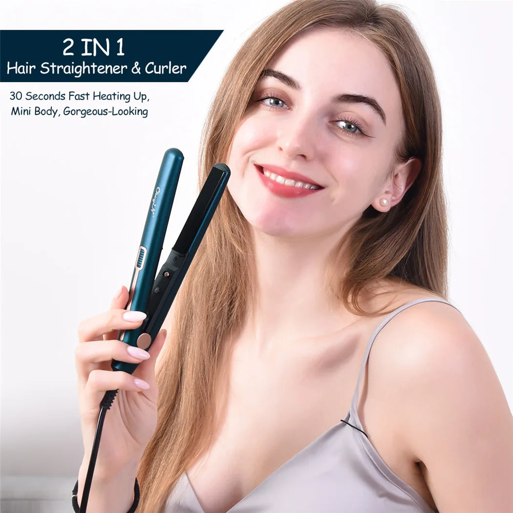 Perfect Hair in Minutes with the 2-in-1 Mini Straightener - silkyvelour