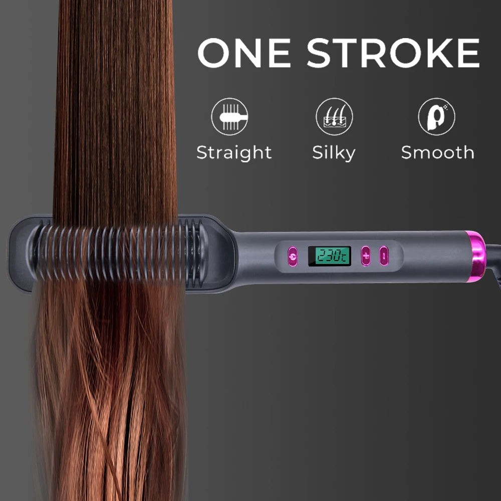 Electric Hair Straightening Comb: Smooth, Fast, and Frizz-Free Hair - silkyvelour
