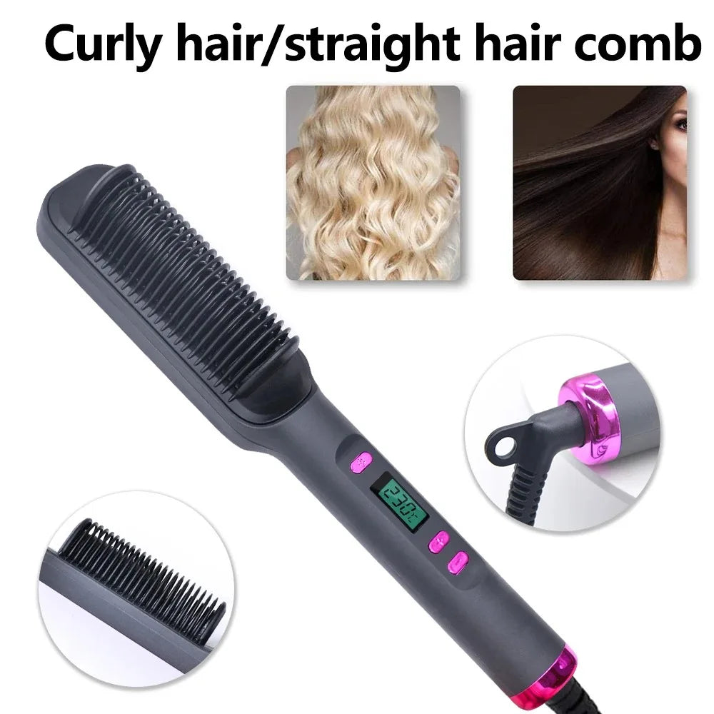 Electric Hair Straightening Comb: Smooth, Fast, and Frizz-Free Hair - silkyvelour
