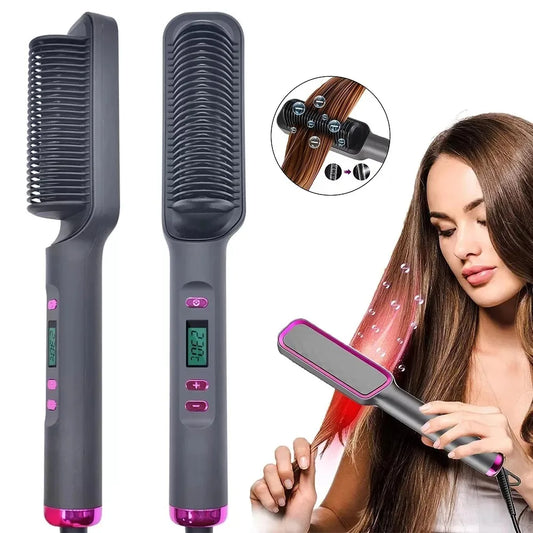 Electric Hair Straightening Comb: Smooth, Fast, and Frizz-Free Hair - silkyvelour