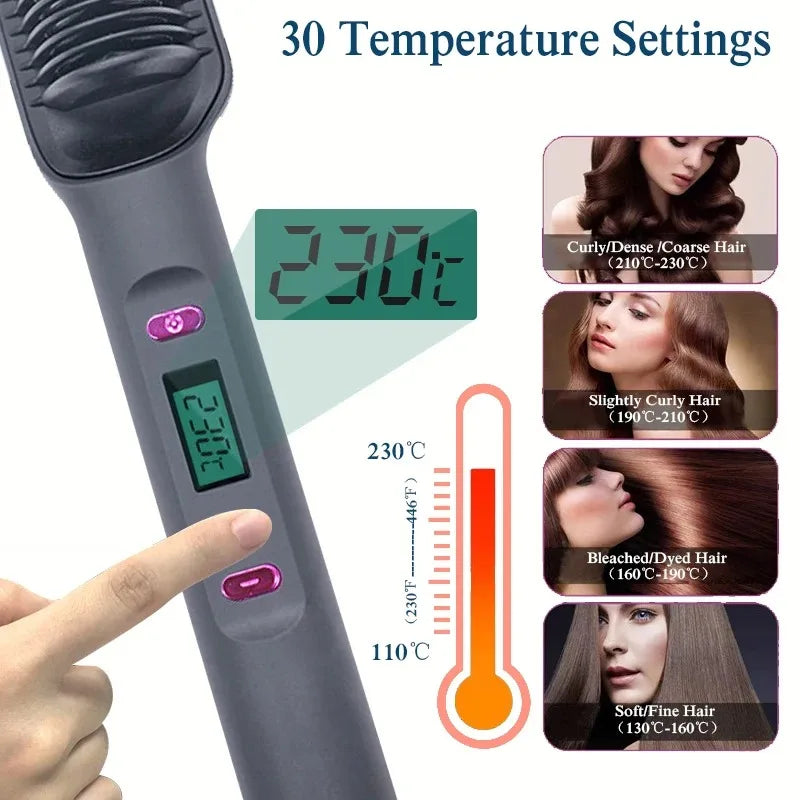Electric Hair Straightening Comb: Smooth, Fast, and Frizz-Free Hair - silkyvelour