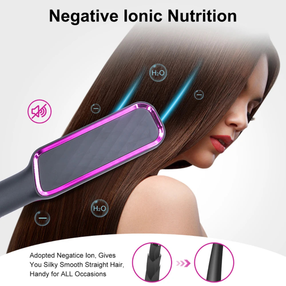 Electric Hair Straightening Comb: Smooth, Fast, and Frizz-Free Hair - silkyvelour