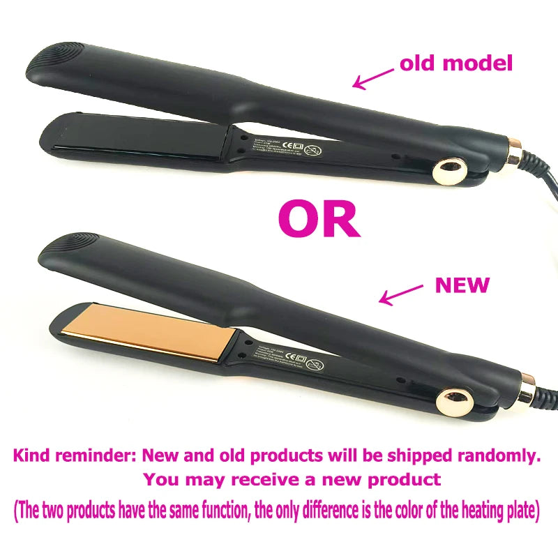 Hair Straightener Professional Ceramic Flat Iron Negative Ion Wide Plate Temperature Adjustable Straightening Iron