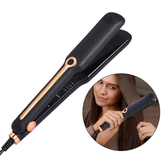 Smooth with Ease – Professional Wide Plate Hair Straightener - silkyvelour