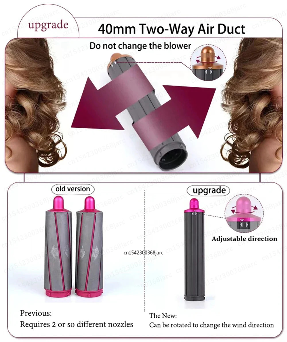 40MM Curling Attachment For Dyson Supersonic Nural HD16 HD15 Hair Dryer Nozzle Automatic Curling Barrels Curl Hair Styler Tool