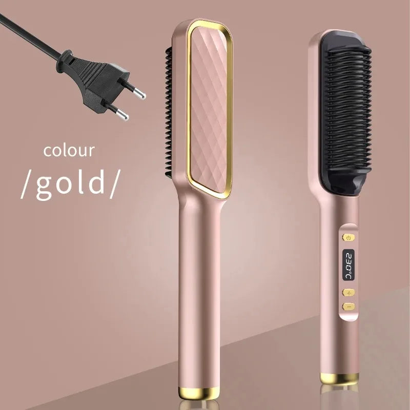 Electric Hair Straightening Comb: Smooth, Fast, and Frizz-Free Hair - silkyvelour
